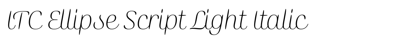 ITC Ellipse Script Light Italic image